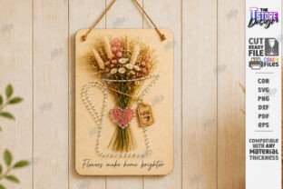 DIY String Art Wall Vase Laser Cut | CNC · Creative Fabrica