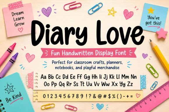 Diary Love Font - Preview 2