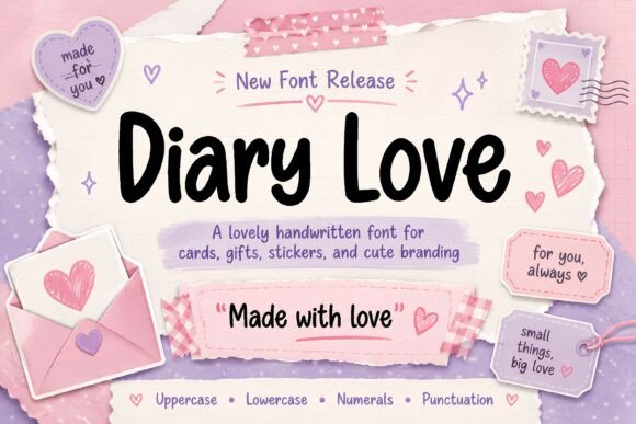 Diary Love Font - Preview 3