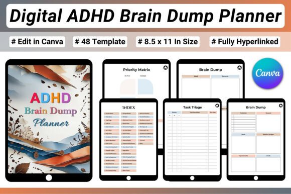 🧠 Digital ADHD Brain Dump Planner