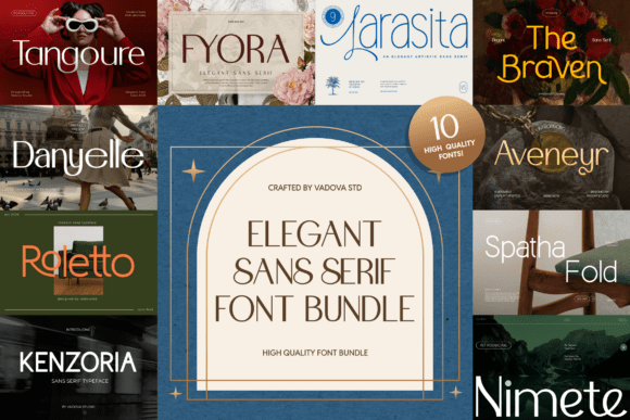Preview specimen of Elegant Sans Serif Bundle sans serif font