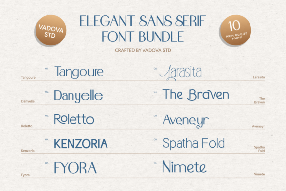 Elegant Sans Serif Bundle Font - Preview 1