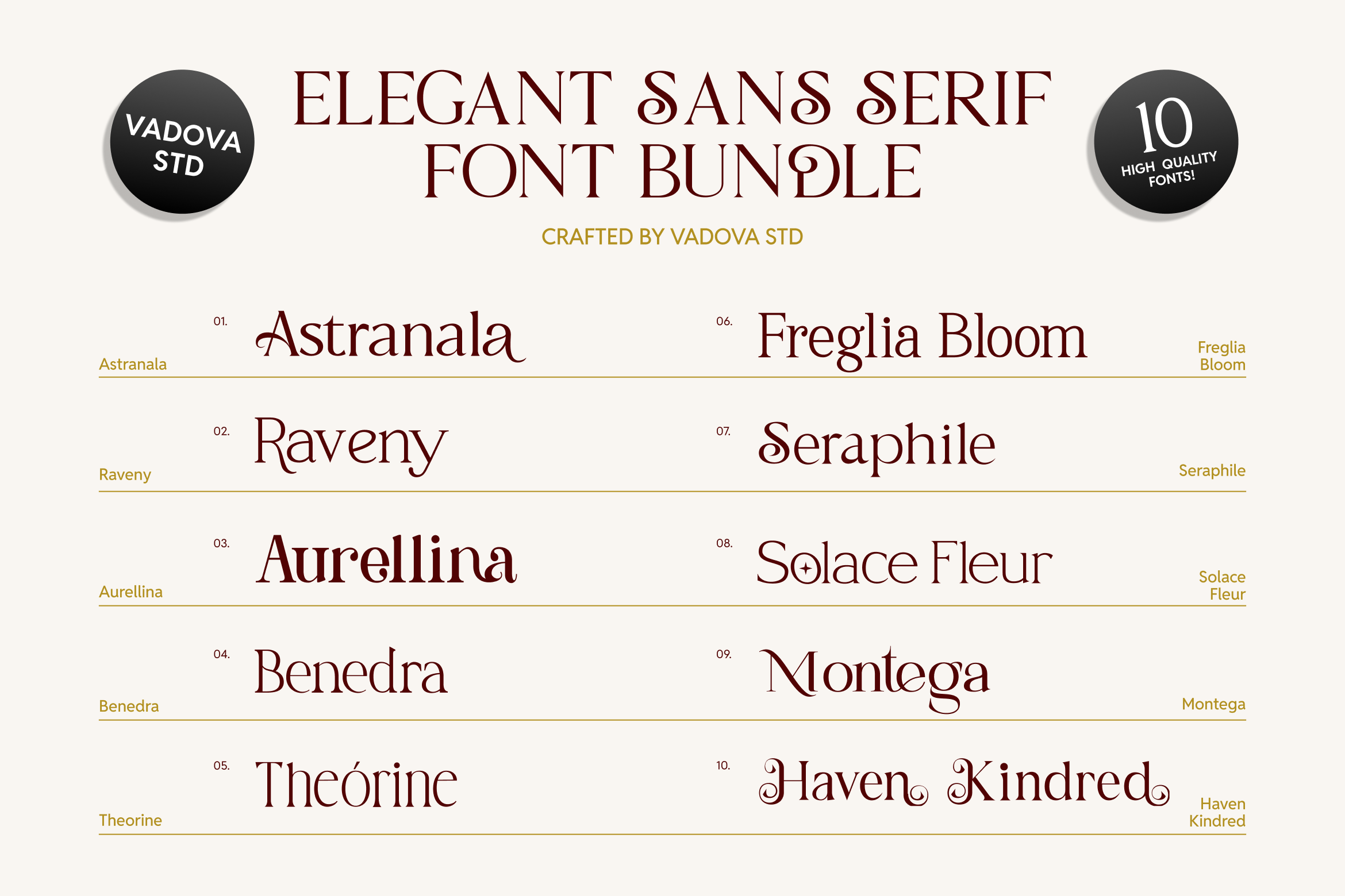 Elegant Serif Bundle Font - photo 2