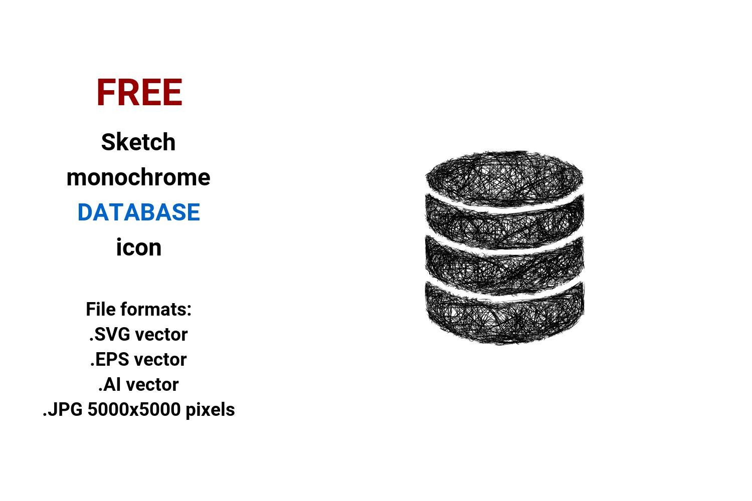 FREE Sketch Database Icon Graphic by davidzydd · Creative Fabrica