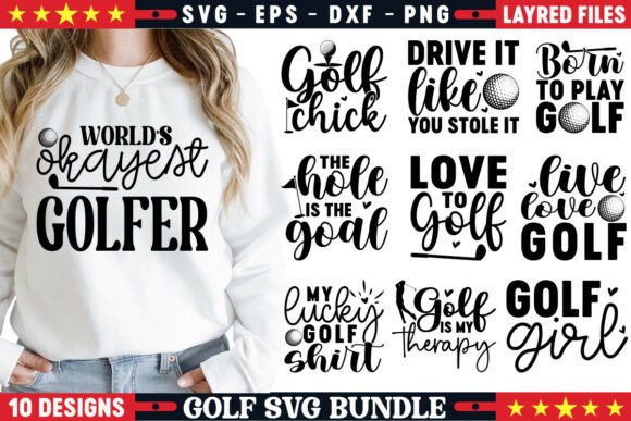 Golf SVG Bundle Grafika Rękodzieła Przez Dixie Rose2004