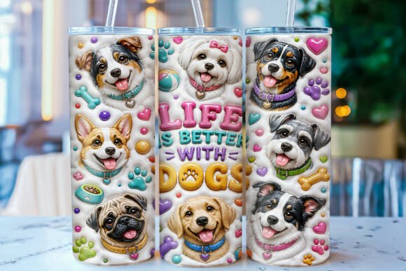 Inflated Dog Lover 20oz Tumbler Wrap