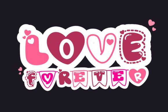 Kawaii Heartsy Font PNG with transparent background - Preview 1
