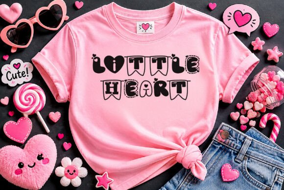 Kawaii Heartsy Font PNG with transparent background - Preview 3