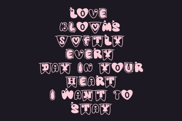 Kawaii Heartsy Font PNG with transparent background - Preview 6
