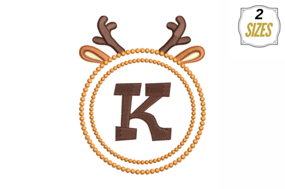 Letter K in Cute Frame