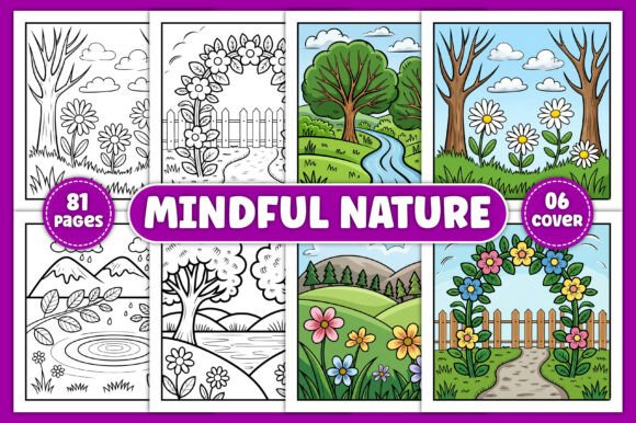 Mindful Nature Coloring Pages