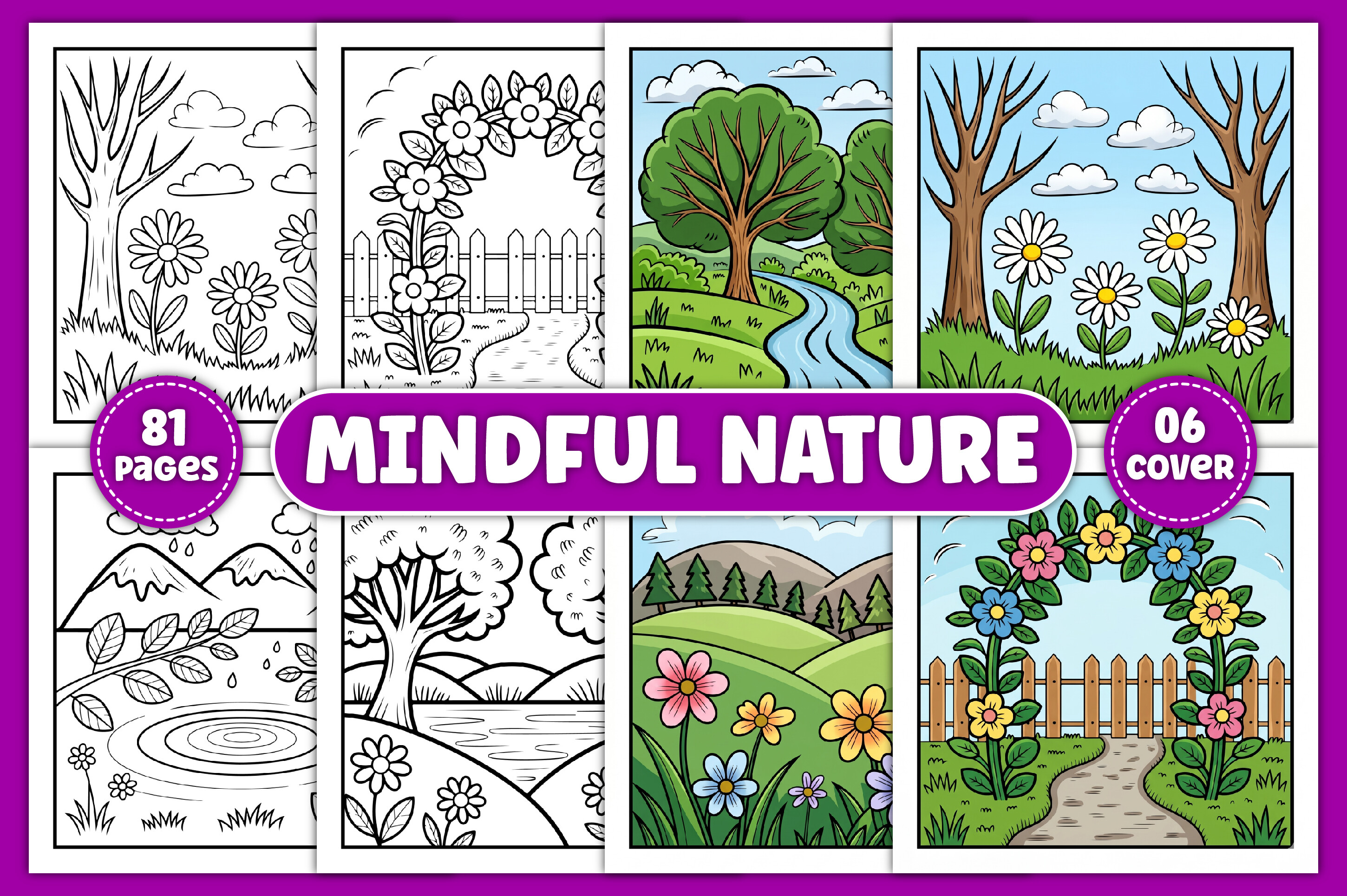 Mindful Nature Coloring Pages