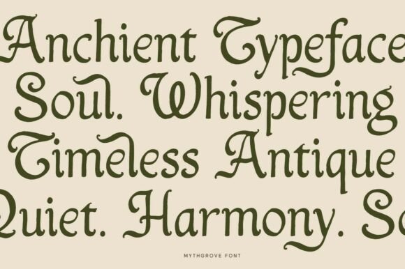 Mythgrove Font PNG with transparent background - Preview 1