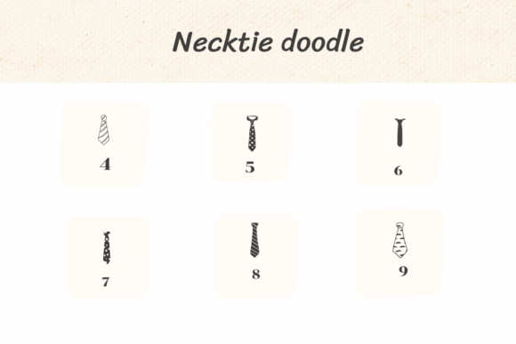 Necktie Doodle Font font preview - 3