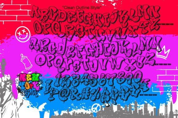 New York Graf Font PNG with transparent background - Preview 2