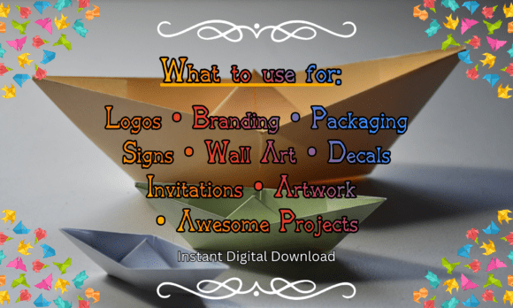 Origami Paper Font PNG with transparent background - Preview 4