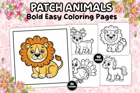 Patch Animals Coloring Pages for Kids