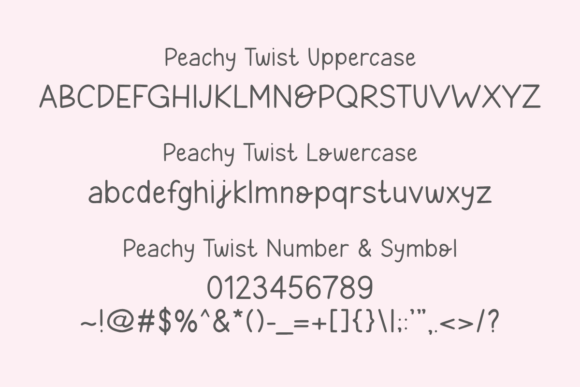 Peachy Twist Font PNG with transparent background - Preview 1