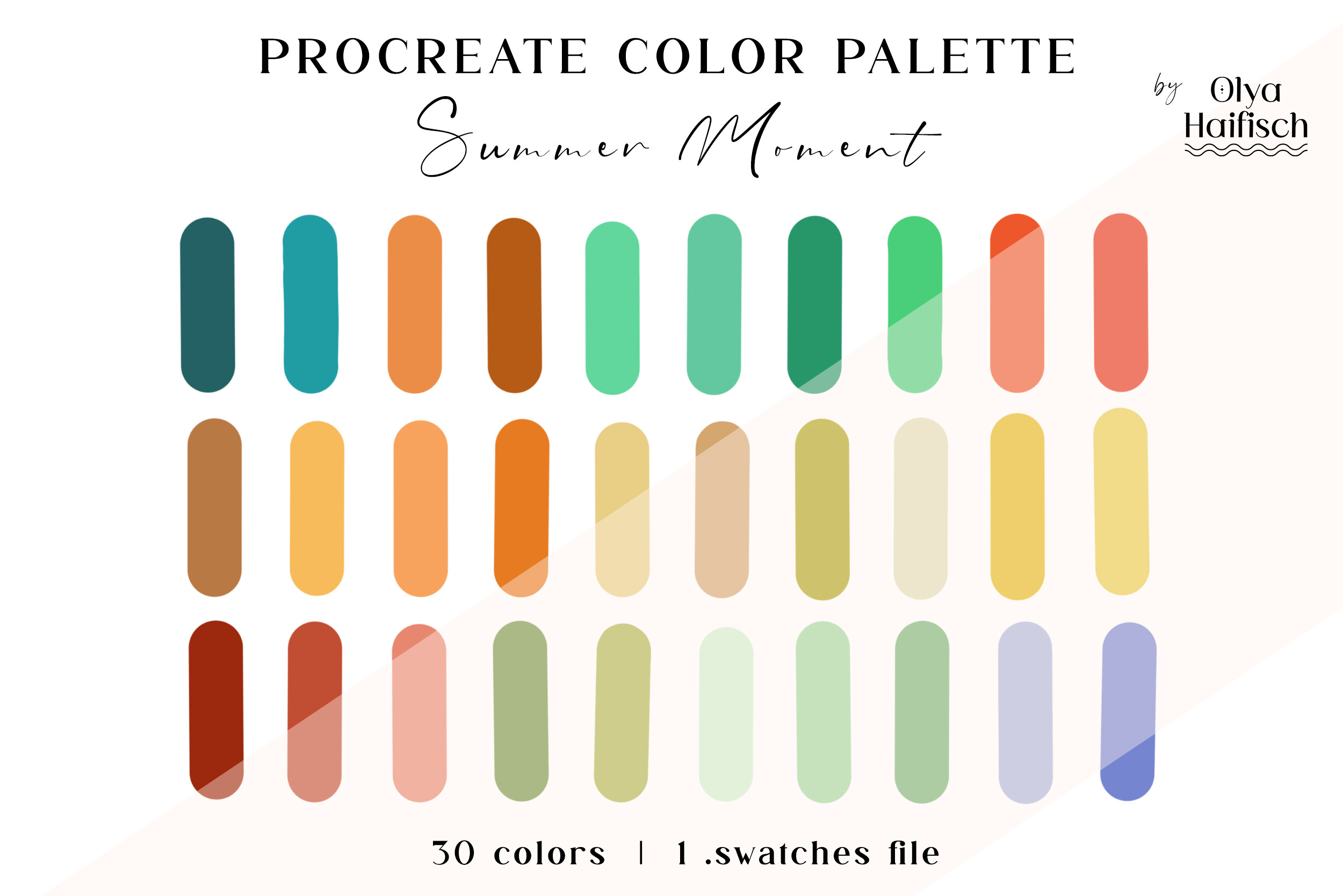 Retro Summer Procreate Color Palette