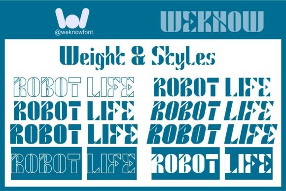 Robot Life Font PNG with transparent background - Preview 6