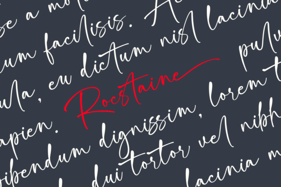 Rocstaine Handwritten Font PNG with transparent background - Preview 1