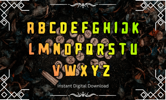 Runic Titan Font PNG with transparent background - Preview 1