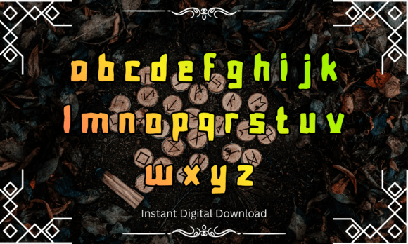 Runic Titan Font PNG with transparent background - Preview 2