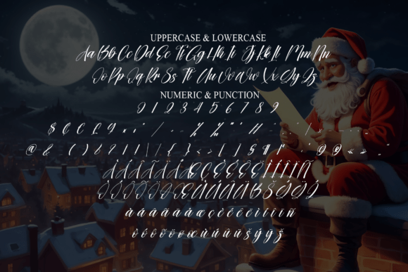 Santa Enchanted Font PNG with transparent background - Preview 6