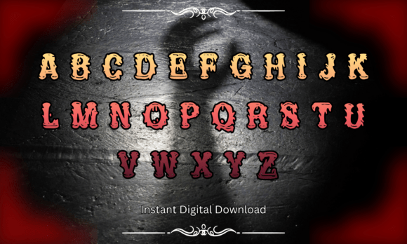Shadow Demon Font PNG with transparent background - Preview 1