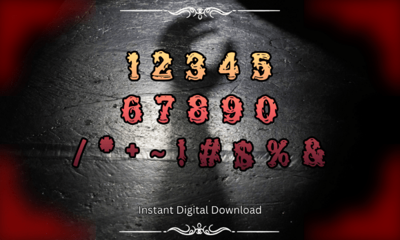 Shadow Demon Font PNG with transparent background - Preview 3