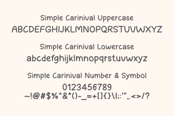 Simple Carnival Font PNG with transparent background - Preview 1