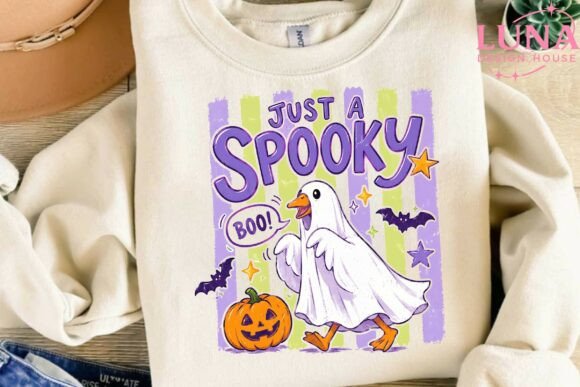 Spooky Ghost Duck Halloween PNG Clipart Graphic Illustrations By LunaDesignHouse