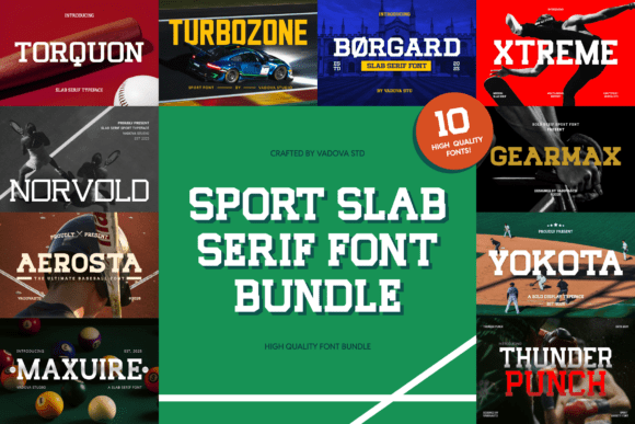 Sport Slab Serif Bundle Slab Serif Font By Vadova Std