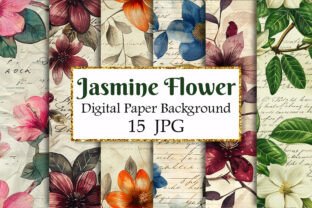 Vintage Jasmine Flower Digital Paper Graphic by Precision Patterns ...