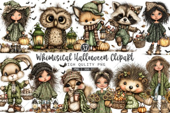 Whimsical Halloween PNG Clipart