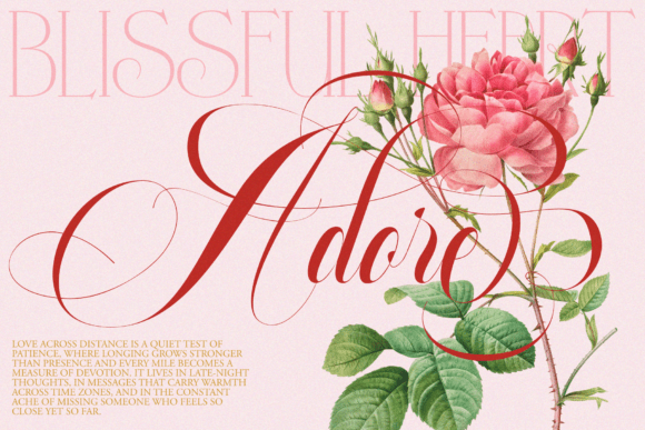Glowing Romance Font PNG with transparent background - Preview 5