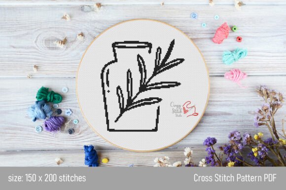 Herb Cross Stitch Pattern, Xstitch Chart