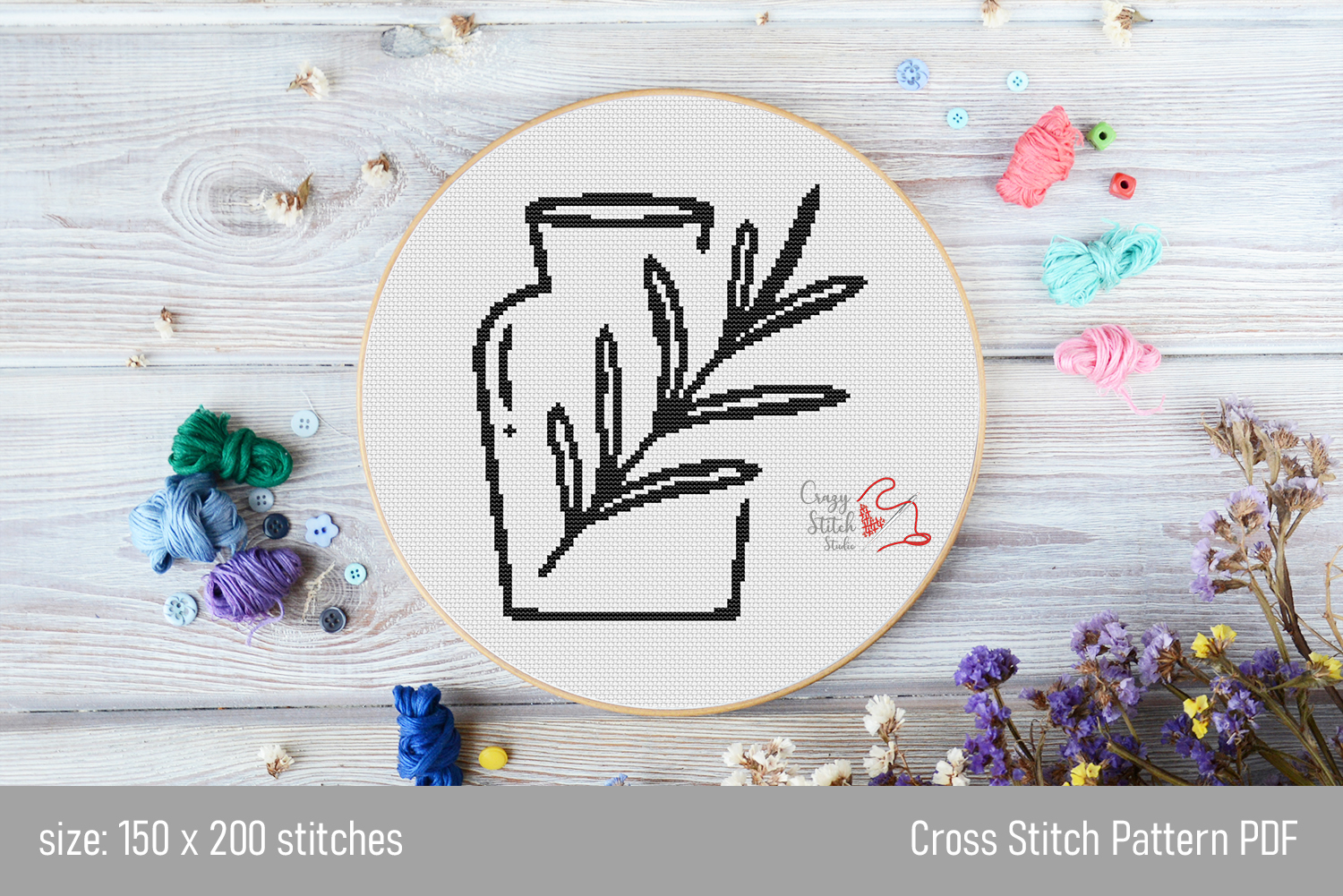 Herb Cross Stitch Pattern, Xstitch Chart