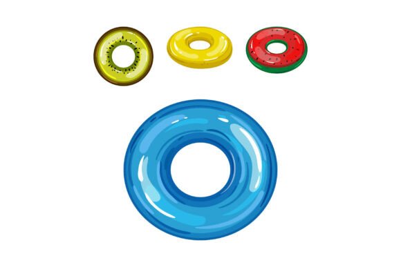 Inflatable Swim Rings for Summer Fun Hol Grafika Ikony Przez pikepicture