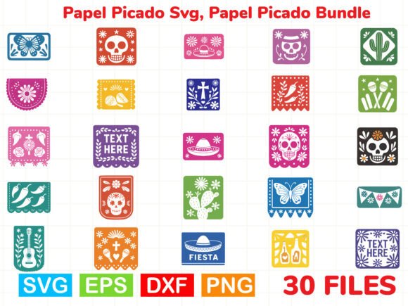 Papel Picado Svg, Papel Picado Bundle