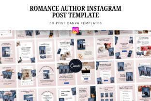 Romance Author Canva Instagram Template Graphic by SnapyBiz · Creative ...