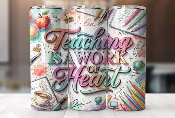 Teacher Tumbler Wraps Sublimation PNG