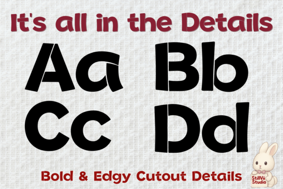 Bouncy Block Font PNG with transparent background - Preview 2