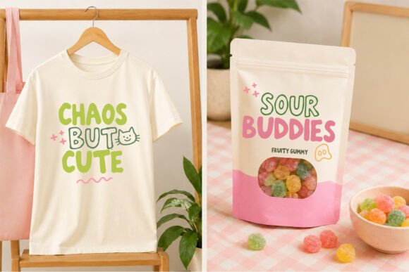 Chunky Chaos Font PNG with transparent background - Preview 2