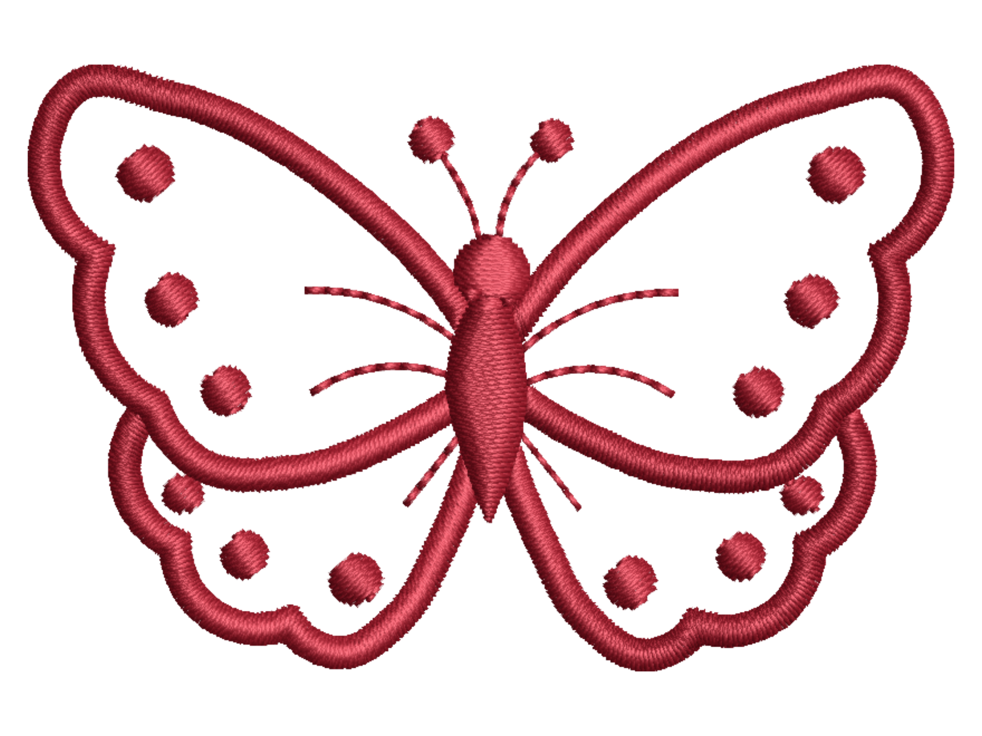 Crimson Polka Dot Butterfly