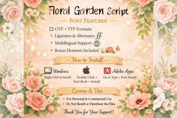 Floral Garden Font - Preview 5