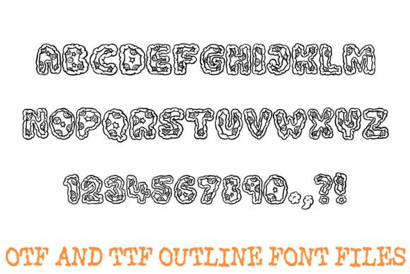 Pizza Letters Font PNG with transparent background - Preview 1
