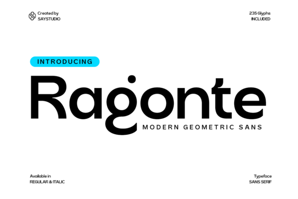 Ragonte Sans Serif Font By SayStudio