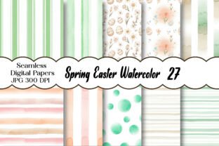 Spring Easter Watercolor Digital Paper