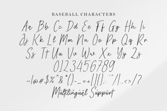 Baseball Font - Preview 1